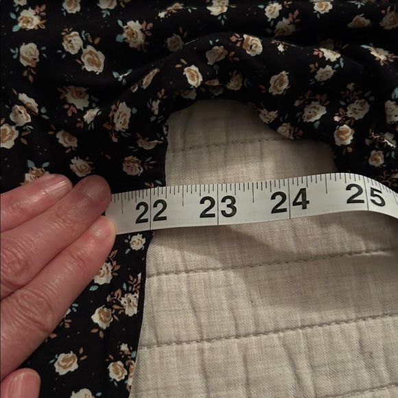 Natural Life Rebecca Boho black Floral Tiered shirt Midi maxi Dress L​ - Picture 13 of 14